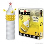 Hüvely és csiklóizgatós kondom, Luxe Maxima Yellow, 1 db
