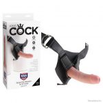 Felcsatolható valósághű pénisz King Cock 17 cm, erős hámmal